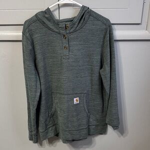 Carhartt Olive Button-Up Hoodie